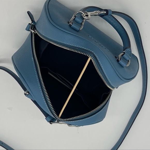 Coach Sydney Satchel Crossbody Bag Leather Midnight Blue - Picture 10 of 12